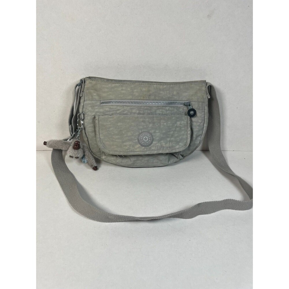 Kipling Syro Crossbody in Blue Grey | Crescent | Adjustable Strap
